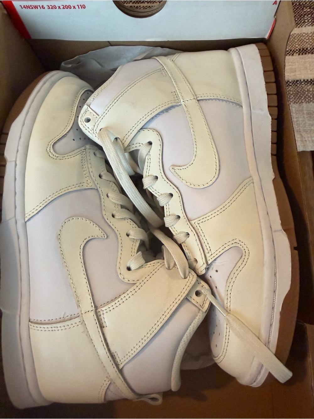 Nike Women's High-Top Sneakers in Sail/White with Gum Outsole